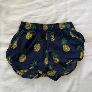 GAP Navy Shorts with Yellow Pineapple Print